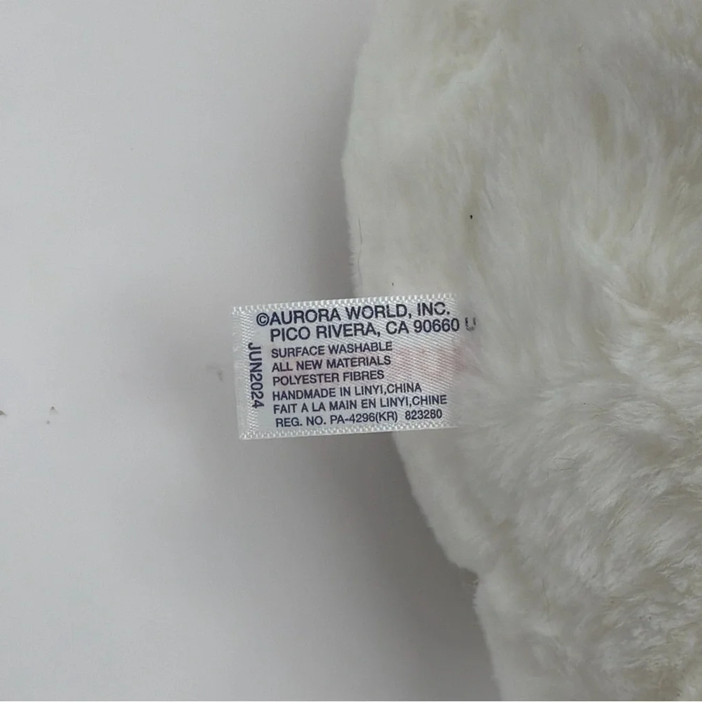 Aurora Medium White Spudsters Yanni Yeti Adorable Stuffed Animal Plush - Picture 7 of 11